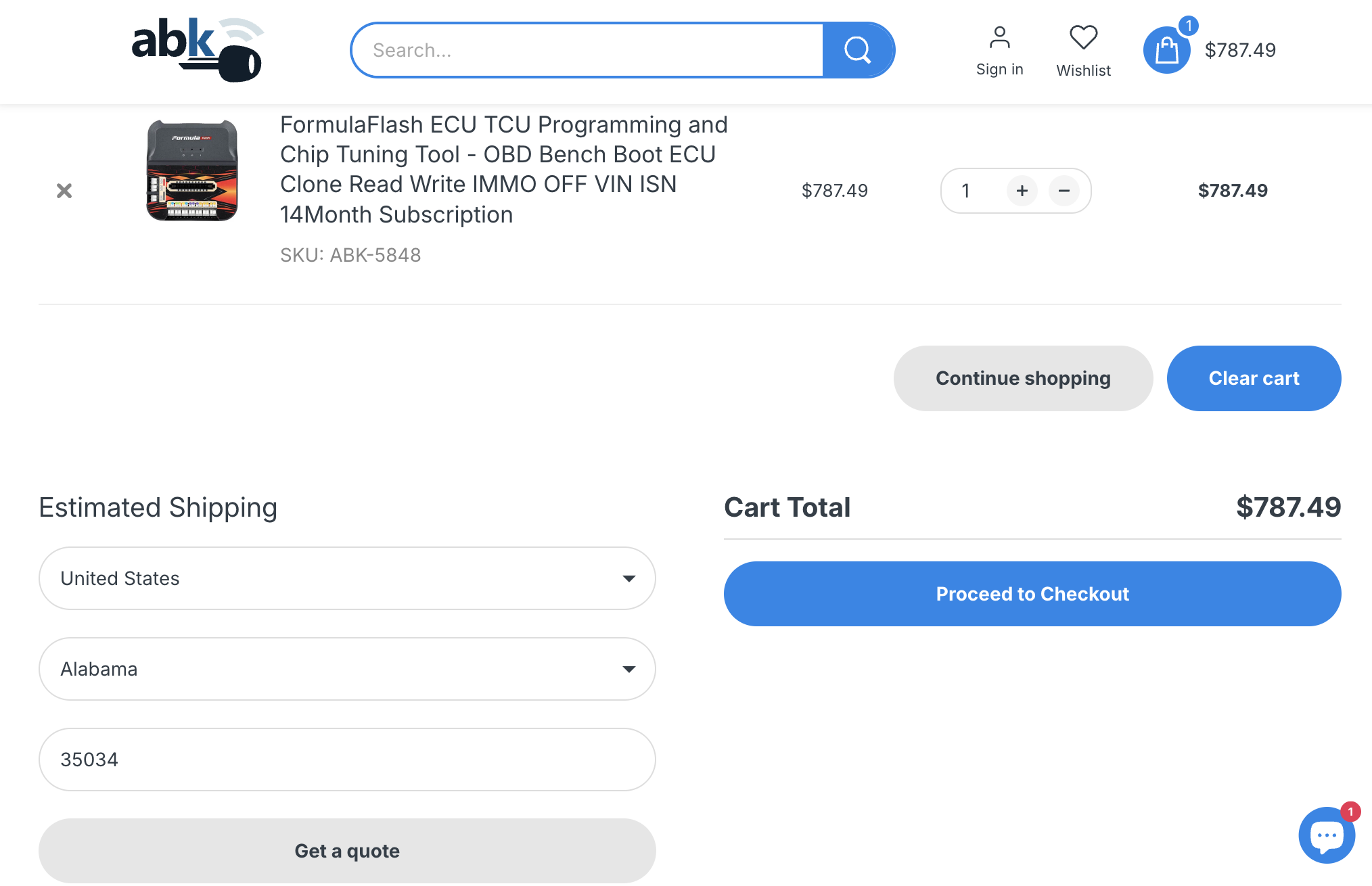 abkeys checkout flow for international buyers
